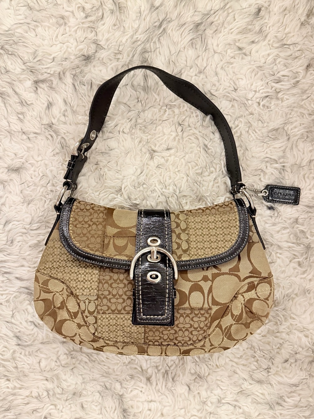 Coach SoHo Signature Patchwork Bag - Brown
